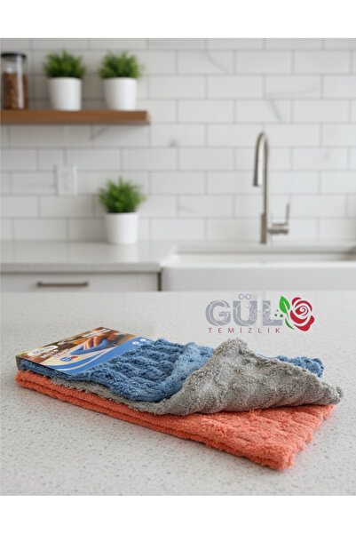 GÜL TEMİZLİK Elit 3’lü Bez (30X30CM) | Mutfak Bezi, Koku Yapmaz, Etkili Temizlik
