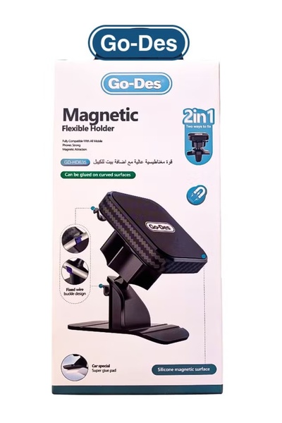 Go-Des Generic GD-HD635 2-in-1 Magnetic Flexible Phone Holder – Adjustable and Versatile Mount