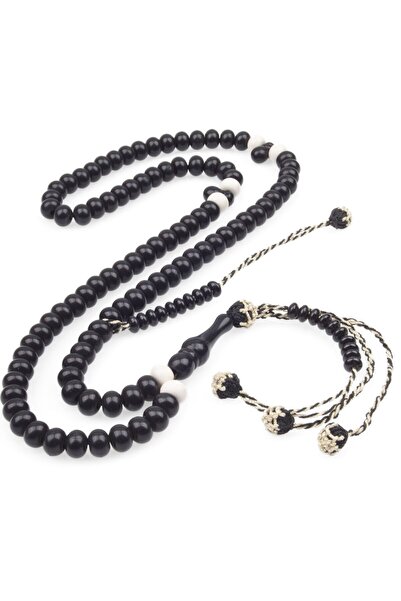 NAMAT مسبحة صلاة تركية إسلامية، 99 حبة، لون أسود