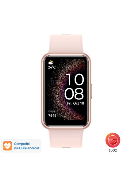Huawei Smartwatch Huawei Watch FIT SE, Curea din silicon, Roz Nebula