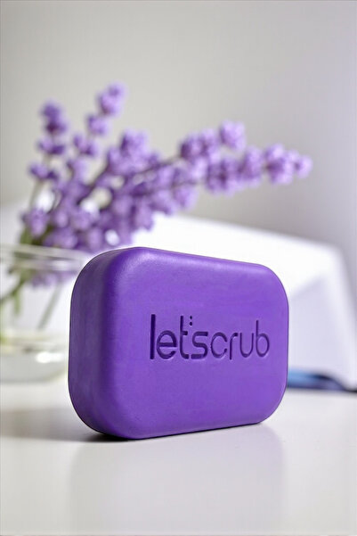 LET'SCRUB Natural Soap with Olive Oil, Lavender Scented, Relaxing and Protective 100 Gr