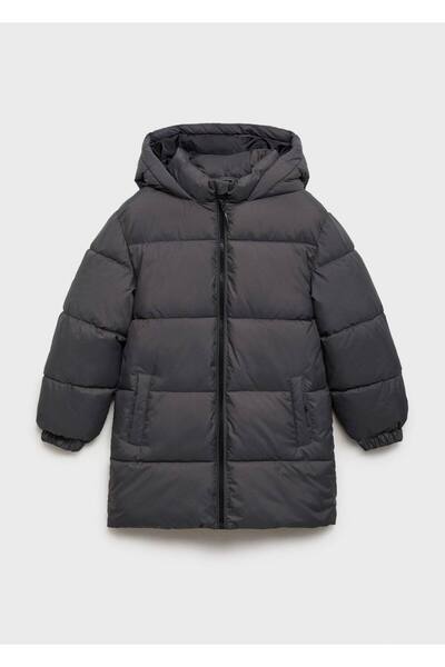 MANGO Kids Kapitone astarlı kapüşonlu palto