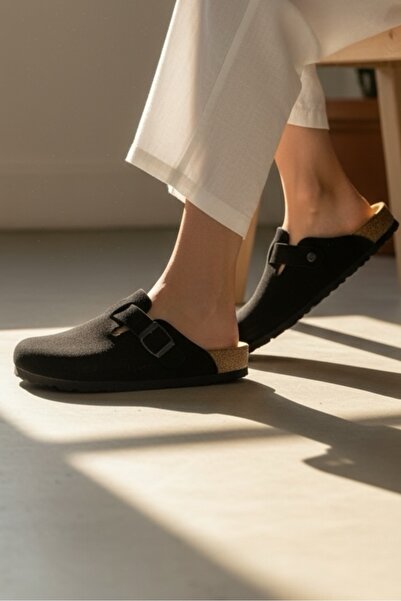 Land of Cork شبشب جلد طبيعي بنعل سابو فلين تشريحي للجنسين