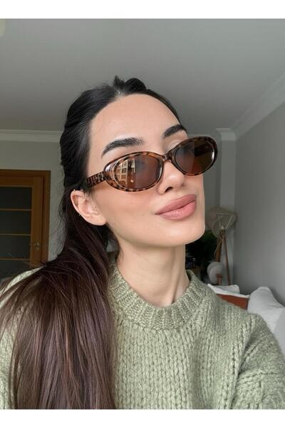 funeyes ليون ليوبارد براون الزجاج نظارات شمسية ريترو شعبية