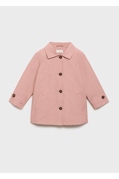 MANGO Baby Düğmeli pamuklu trençkot