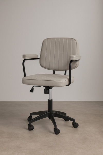 watheer Comfortable and innovative light gray office chair for computers