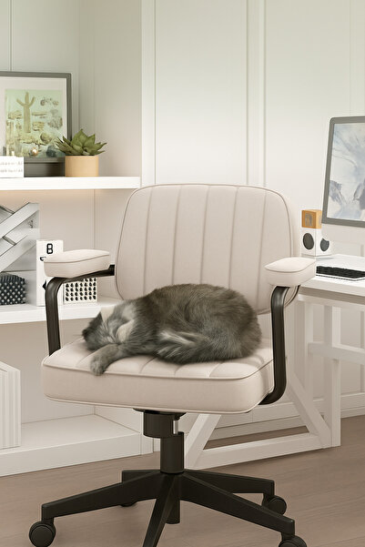 watheer Comfortable and innovative light gray office chair for computers