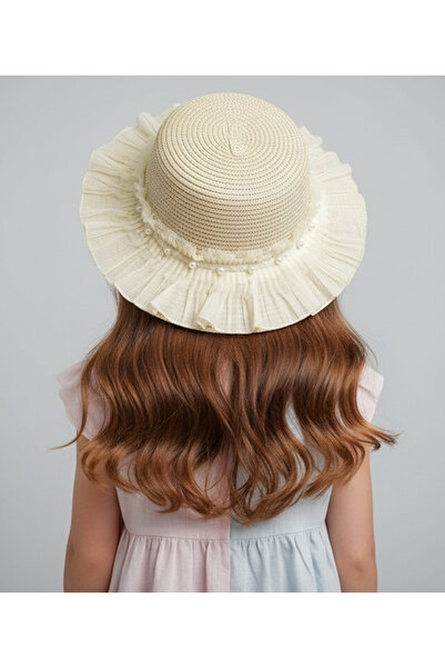 By Piera Kız Çocuk Hasır Şapka 8775