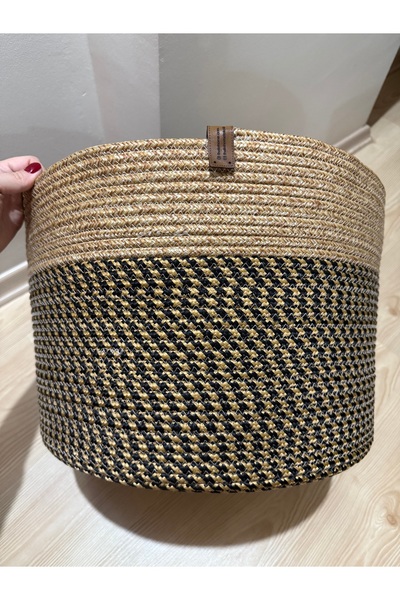 VELLORA HOME Jute Wicker Basket, Organizer Basket, Wicker Woven Basket 40cm X 30cm