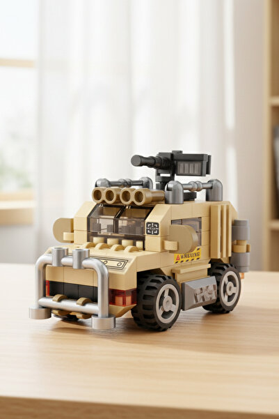 Olomo Mini Blok Tank Seti Mikro Yapı Tank Modeli İnşa Et, Eğitici ve Zihinsel...