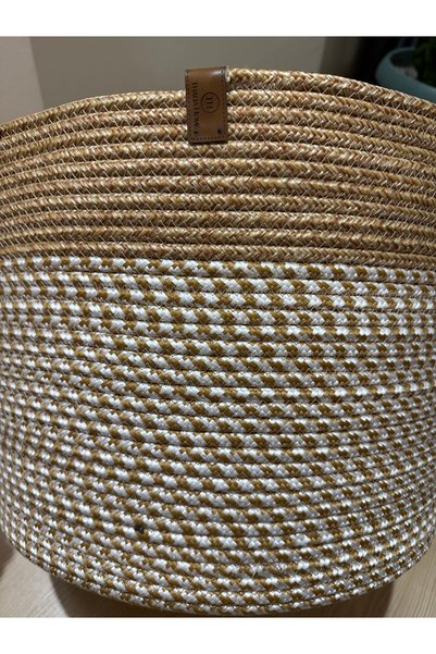 VELLORA HOME Jute Wicker Basket, Organizer Basket, Wicker Woven Basket 40cm X 30cm