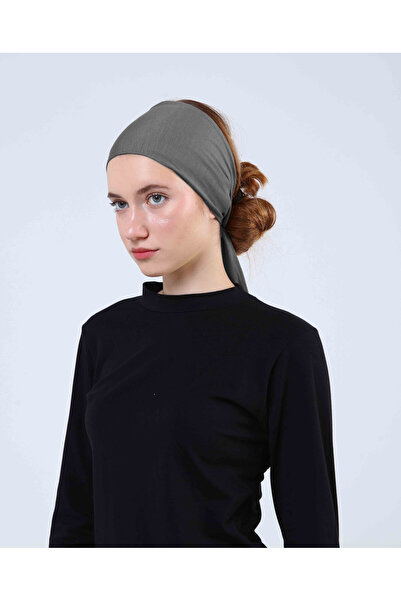 Ecardin غطاء رأس بشريط رمادي داكن ممتاز - St 045 مع ربطة عنق