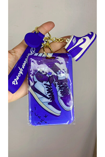 synshop Basketball Shoe Dunk Silicone Keychain Card Holder Bag Charm Ornament Workplace Hospital School Gift