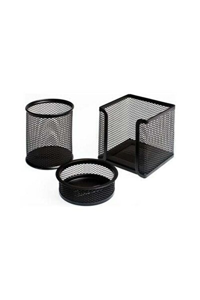 Mas Bion Table Set 3-Piece Metal Mesh Black 9305
