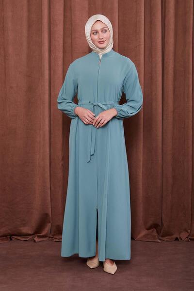 Levidor Πράσινο μέντας με ελαστικά μανίκια και ζώνη Ferace