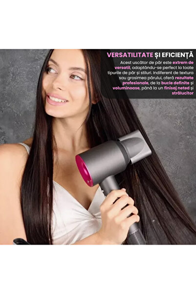 Juls Uscător de păr profesional 1600W, anti-încrețire, ionizare, 5 duze, negr...