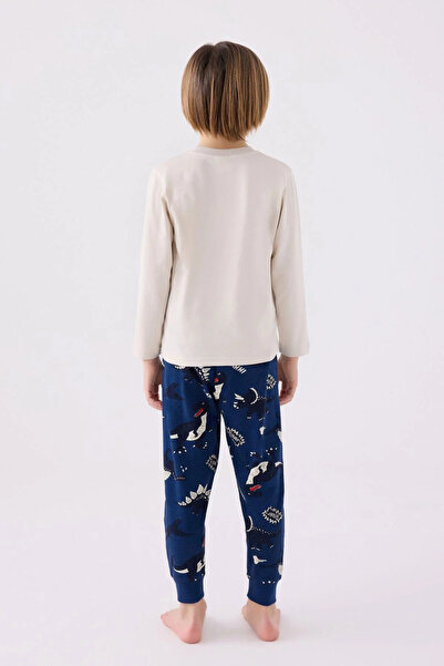 Rolypoly Σετ αγοριού μπλε μακρυμάνικη πιτζάμες