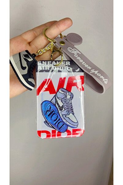 synshop Basketball Shoe Dunk Silicone Keychain Card Holder Bag Charm Ornament Workplace Hospital School Gift