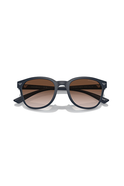 Emporio Armani نظارة شمسية رجالية من طراز PHANTOS - EA 4225U - مقاس العدسة: 53 مم - لون أزرق مطفي