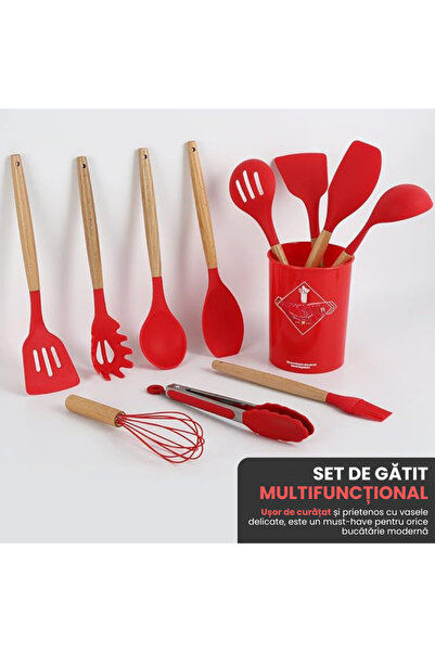 Full Abundance Premium 12-piece silicone heat-resistant kitchen utensil set