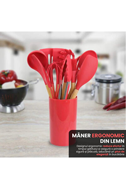 Full Abundance Premium 12-piece silicone heat-resistant kitchen utensil set