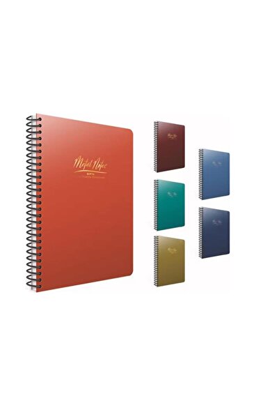 Gıpta Metal Notes Notebook Spiral Bound Plastic Cover 17X24 80 Sheets Checkered