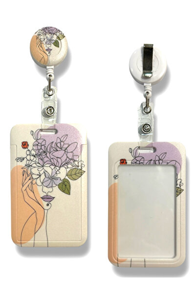 RoyalVance (3 Al 2 Öde) Çiçek Kadın Yaka Kartı Anahtarlık, Yoyolu Kartlık Kor...