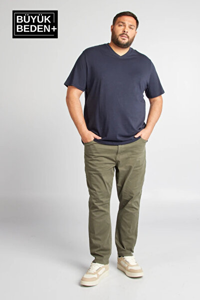 Superlife Men's Plus Size V-Neck T-Shirt Sprbts09