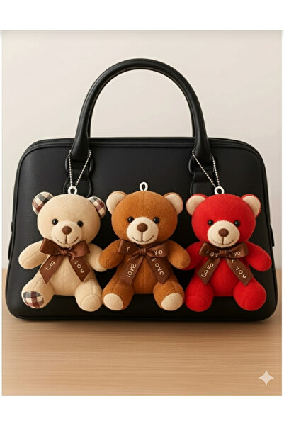 Şirin 3'lü Peluş Ayıcık Anahtarlık Seti – Sevimli ve Yumuşak Tasarım