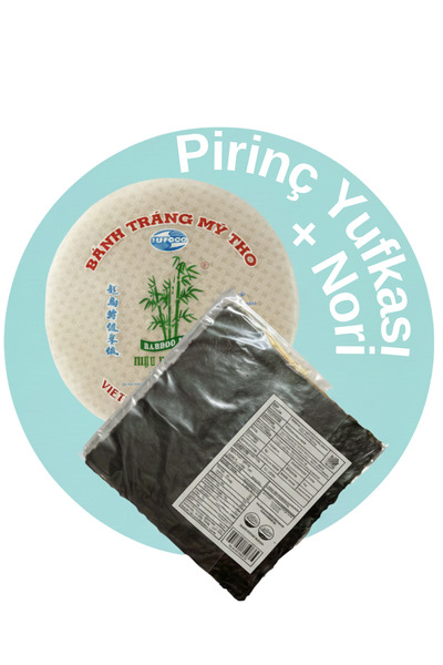 Tufoco Pirinç Yufkası 22 Cm 340 Gr Rice Paper Glutensiz ve Nori 2'li Set