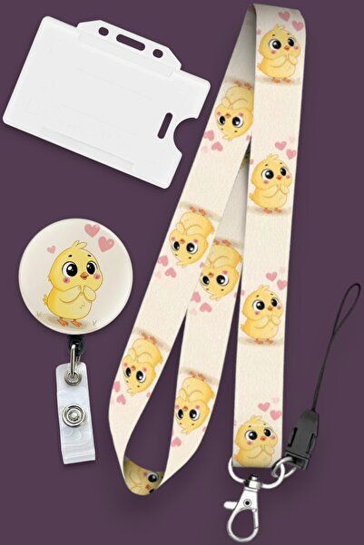 MİLLENEX Şirin Civciv Boyun Askı İpi Boyun İpi 3 lü Set Boyun İpi Boyun Askıs...