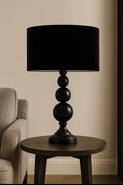 Lampada Milano Black Metal Abajur - Siyah