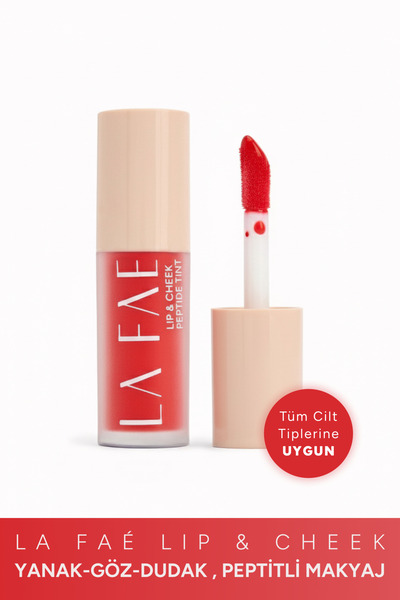 LA FAÉ BEAUTE Allık Ruj Göz Farı Lip & Cheek Tint Nemlendirici Makyaj Peptit ...