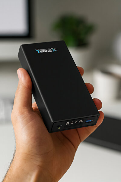 ENERX Enr-p2025dc 20.000 Mah 2.1 Amper Led Göstergeli Powerbank Siyah