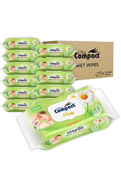 Ultra Compact Baby Șervețele Umede cu Extract de Mușețel, 12x72 buc(864 total...