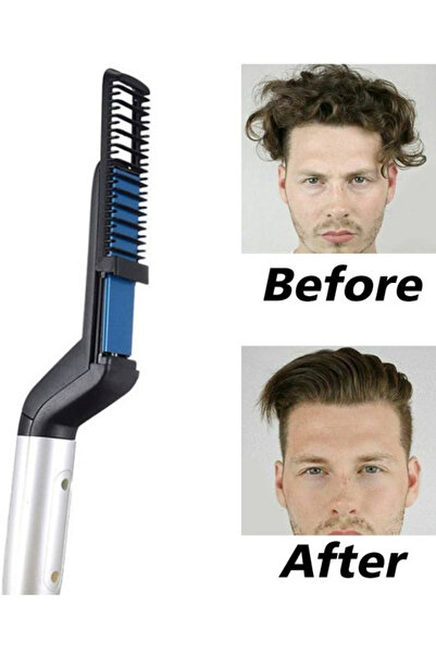 ANSELF Multi-Functional Quick Beard Straightener Black/White/Blue 24 x 8 x 5cm