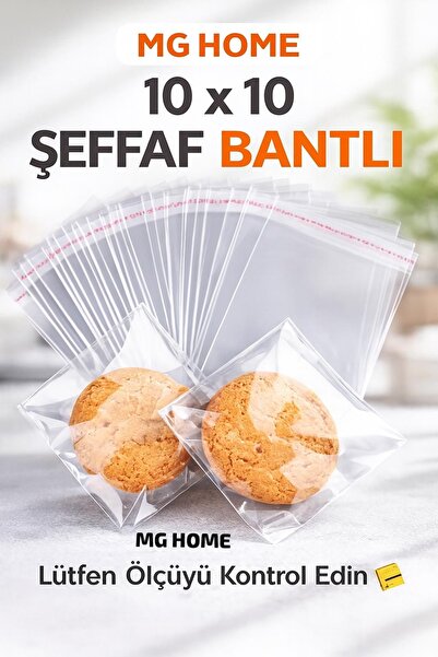 MG HOME 100 قطعة من أكياس حلوى الجيلاتين ذاتية اللصق مقاس 10x10 مع شريط جيلات...