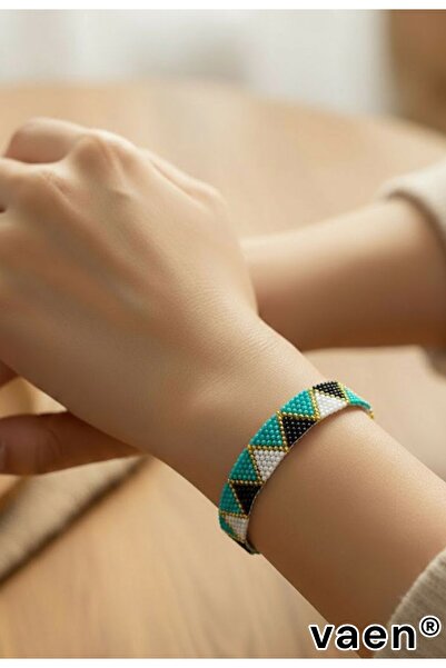 vaen Miyuki Ayarlanabilir El Yapımı Dokuma Boncuk Bijuteri Bileklik