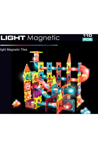 Bufnitel My Magnetic Maze with Lights - 110 pieces (7.5 cm)