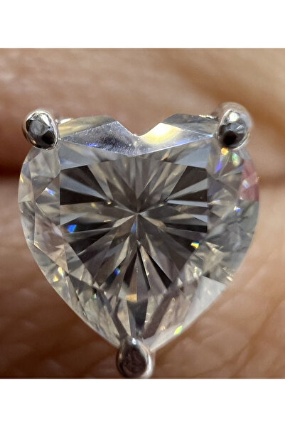 Moissanite Cercei Solitaire cu Inimă