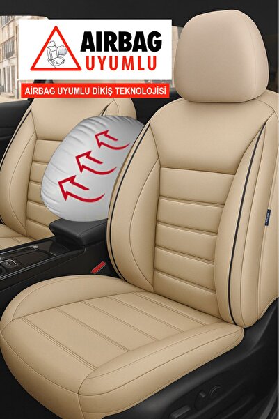 GM-DESIGN Jet Leather Front 2 Seats Auto Seat Cover (Doblo Van-Panelvan 1+1-Fiorino-Combo)