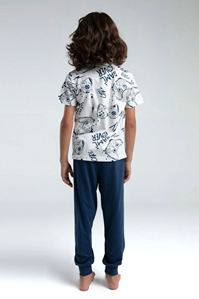 Rolypoly Σετ πιτζάμες για αγόρι λευκό κοντομάνικο