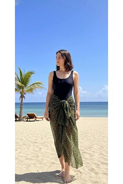 Zuff Baby KADIN LEOPAR PAREO ŞİFON TÜL