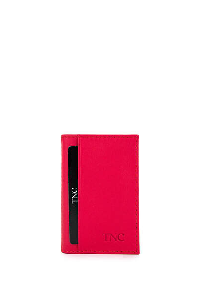 Tamer Tanca Θήκη για κάρτες Unisex από γνήσιο δέρμα φούξια