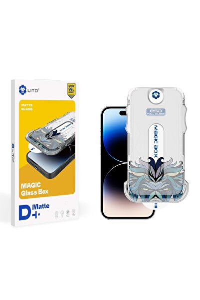 Lito D+ Uygulama Aparatlı Mat iPhone 16 Pro Ekran Koruyucu