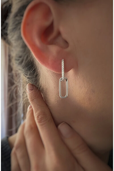 Moissanite Cercei Pave Paperclip
