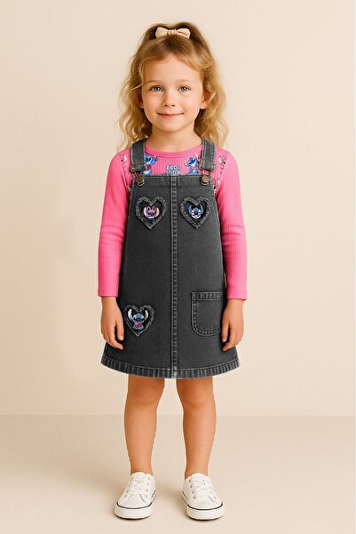 LİLLYPİCCA Комплект от момичешка тениска с принт и бродерирани дънки