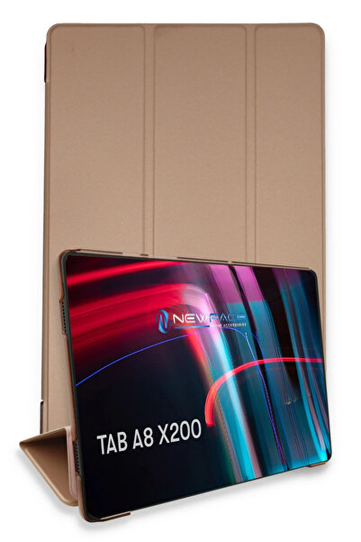 NewFace حافظة ذكية لجهاز سامسونج جالاكسي X200 تاب A8 10.5 - (184913) ذهبي وردي