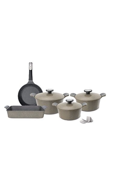 NEOFLAM Exterma Granite Cookware Set, 8 Pieces, Beige. / 117842
