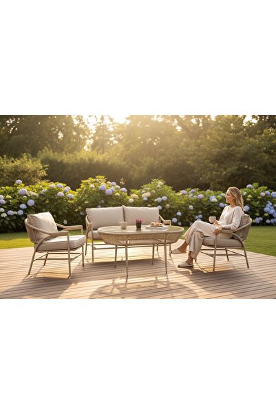 MY WORLD GARDEN LİZBON 2+1+1+MASA MODERN BALKON BAHÇE SETİ